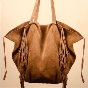Anthropologie Linnea pelle suede fringed bag